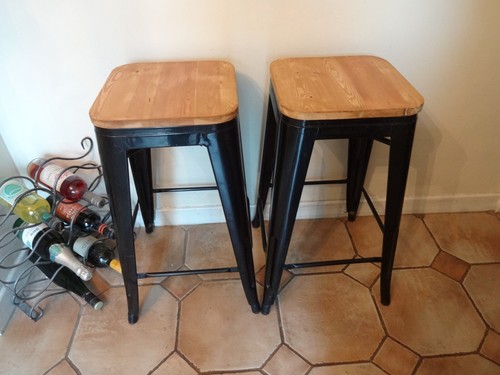 Tolix stools metal with - 2, ~