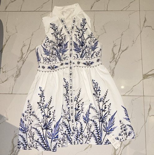 Cupshe white blue floral - cupshe, white/blue