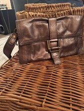 Kooba Women’s Leather Clutch Handbag Purse  Bronze