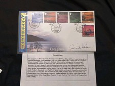 Richard Wilson Signed 1990 First Day Cover Loch Ness Stamp FDC