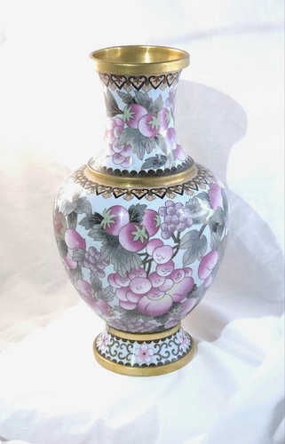 Chinese cloisonné vase with - vase,