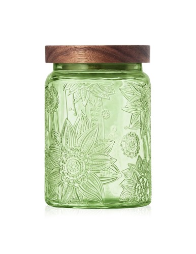 Glass jar with - wooden, 700