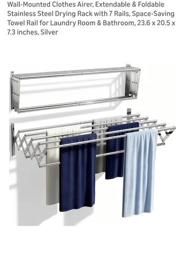 Wall mounted clothes - wall-mounted, airer