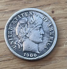 One Dime Year 1900. United States of America. Silver