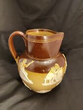 Large Royal Doulton Lambeth Antique Sprigged Harvest Jug C1902-1914 