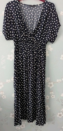 Navy white polka - polka, dot
