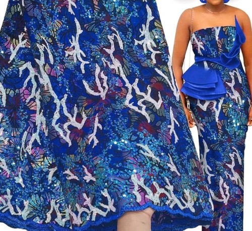 Royal blue french - royal, lace