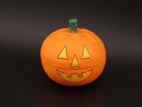 Vintage halloween wooden jack - wooden,