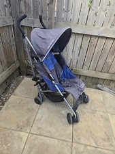 Maclaren Quest Stroller Pushchair Holiday Travel Lightweight Blue Grey