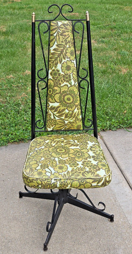 Vintage floral vinyl wrought - vinyl,