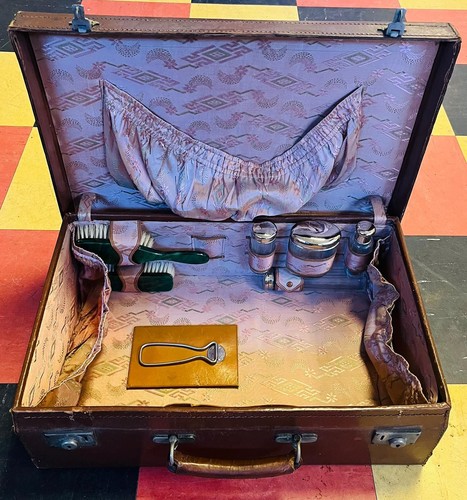 Fabulous old vintage - , leather