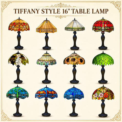 Tiffany table lamp - table,
