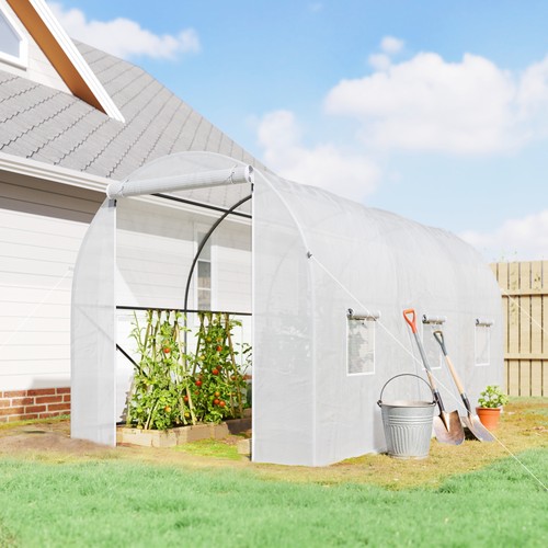 Steel frame garden greenhouse - garden,