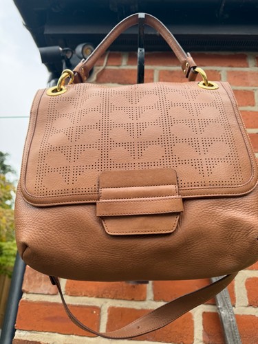 Orla kiely tan leather bag - orla,
