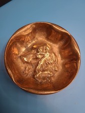 Solid Copper Trinket Dish Dog