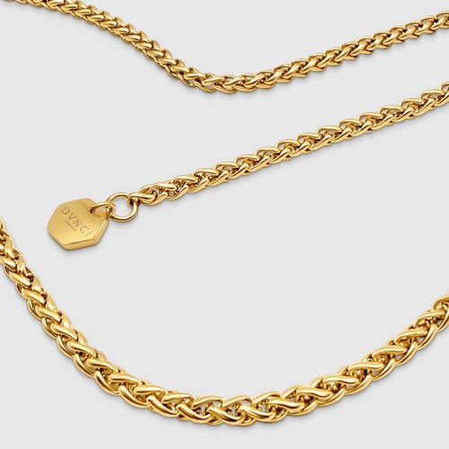 18k gold wheat chain necklace - wheat,