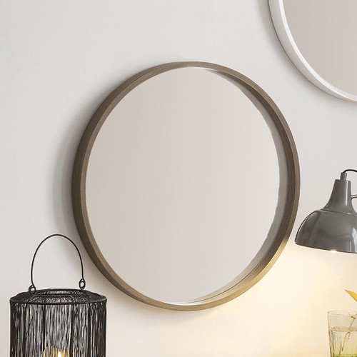 Round wall mirror natural - round,
