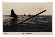 SANKEY BARROW PHOTO POSTCARD - OFF DANGER PATCH ( BOATS ) - CUMBRIA
