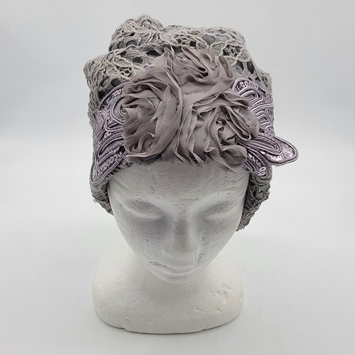Hat silver sequin slouch - silver,