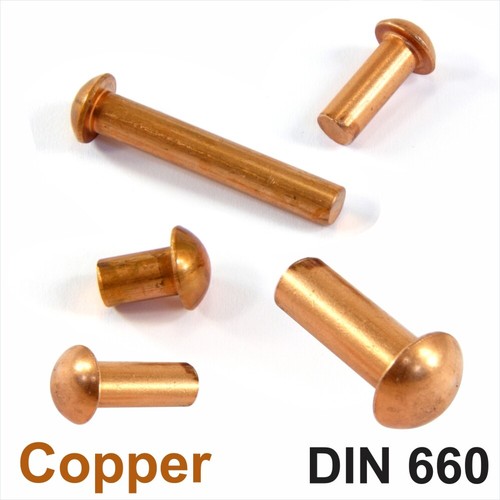 Solid copper round - round, head