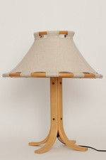 MID CENTURY VINTAGE SCANDI DESK TABLE LAMP ANNA EHRNER ATELJE LYKTAN WOOD CANVAS