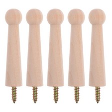  5pcs Screw-on Coat Hanging Hook Wooden Coat Hooks Shaker Pegs Towel Hook
