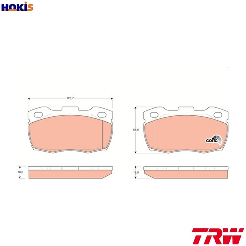 Brake pad set disc - brake,