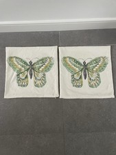 IKEA ROTFJÄRIL | Pillow Cushion COVER | 50cm x 50cm Natural Multi Butterfly