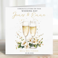Personalised Wedding Day Card