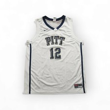 Nike Pittsburgh Panthers NCAA Basketball Jersey, #12, White, Size XL