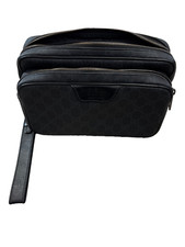 Black Gucci GG Supreme Clutch