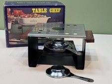 Vintage Table Chef Stainless Steel Food Warmer Stand Table Party Food Warmer