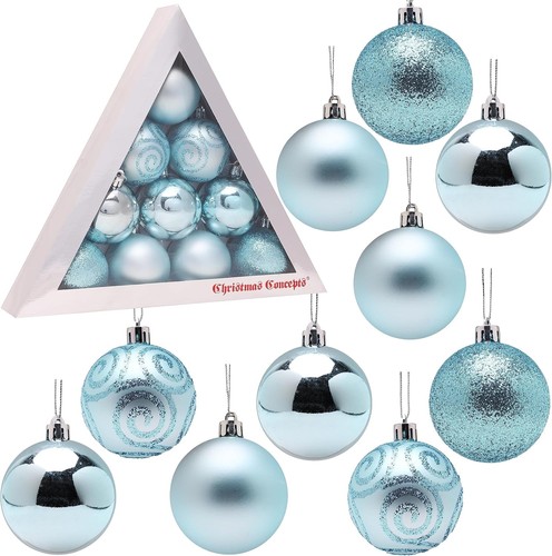 Baubles ice blue - baubles, christmas