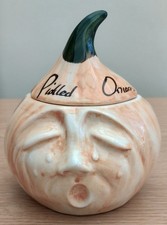 Vintage / retro Toni Raymond Pottery crying pickled onion novelty veg face pot
