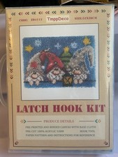 latch hook craft mat kit new sealed Christmas gonks 