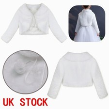 UK Kids Girls Faux Fur Coat