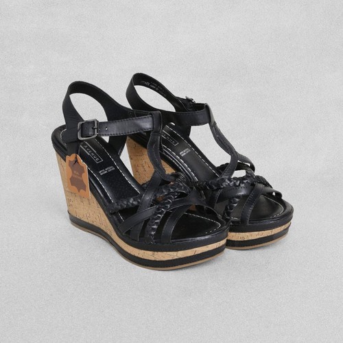 5th avenue black wedge sandals - avenue,