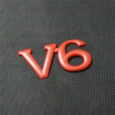 Matte red metal decal - 1x,