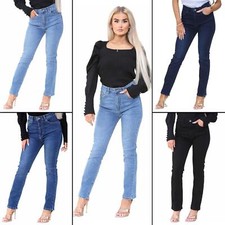 Enzo Womens Straight Leg Jeans