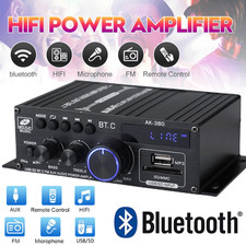 40W HiFi Digital Power Amplifier Mini Stereo Audio Amp Car Home DC12V Remote UK