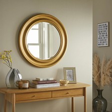 Wall Mirror Hamilton Round Shape with Gold Carved Frame -H 66cm x L 66cm x W 3cm