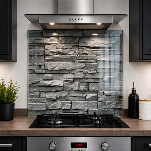 Printed glass kitchen - glass,