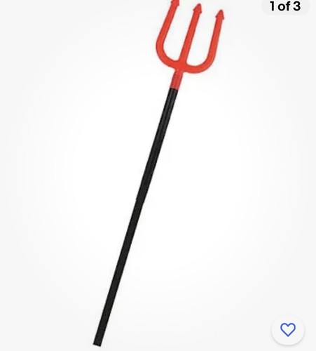 Red plastic devil - red, fork