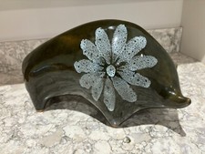 Vintage lotus pottery - vintage, stylised
