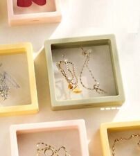 2 PCS Display Gift Boxes Clear See Through Jewellery Storage Travel Organisor