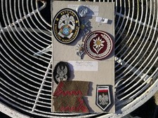 Vintage Collection Of Poland Polish Military Cap Badges And Buttons, Etc