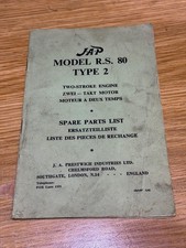 JAP R.S.80 Type 2 Two Stroke Engine Illustrated Spare Parts List 1959 6776F