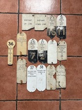 Selection of Railway signal box lever plates
