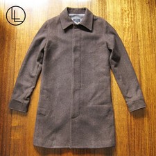 A.P.C Rue Madame Paris Men’s Brown Tweed Wool Long Coat (Size XS)