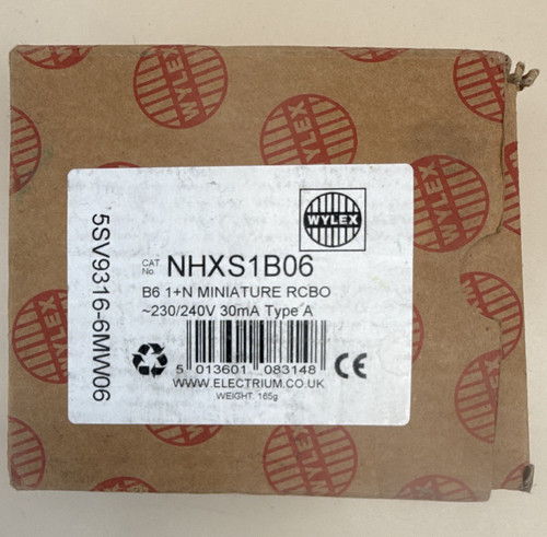 Wylex nhxs1b06 rcbo 6a - rcbo,